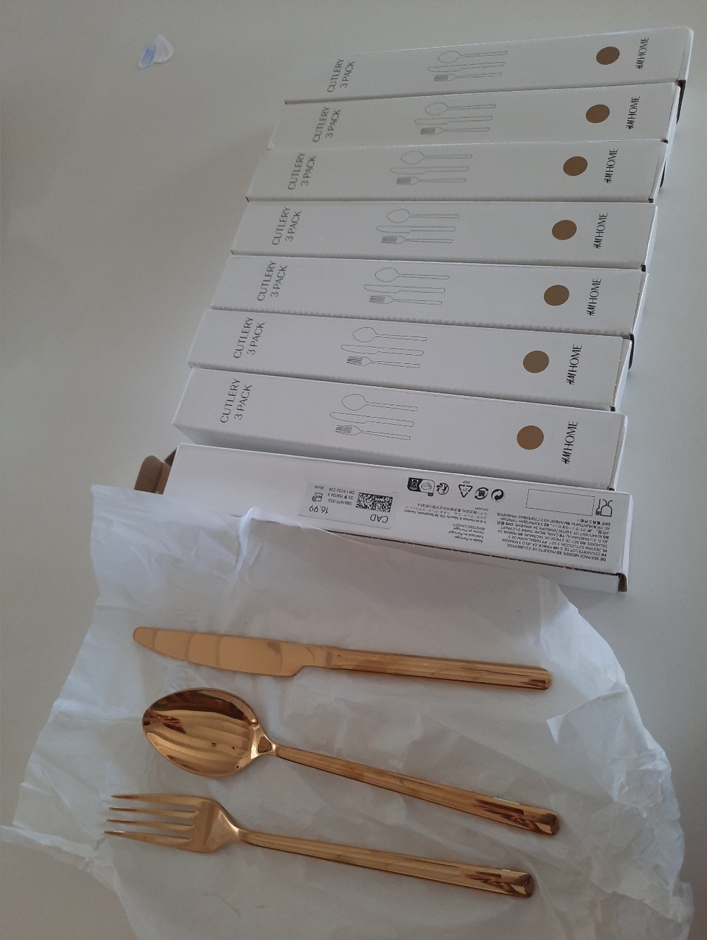 H&M Gold Cutlery x8